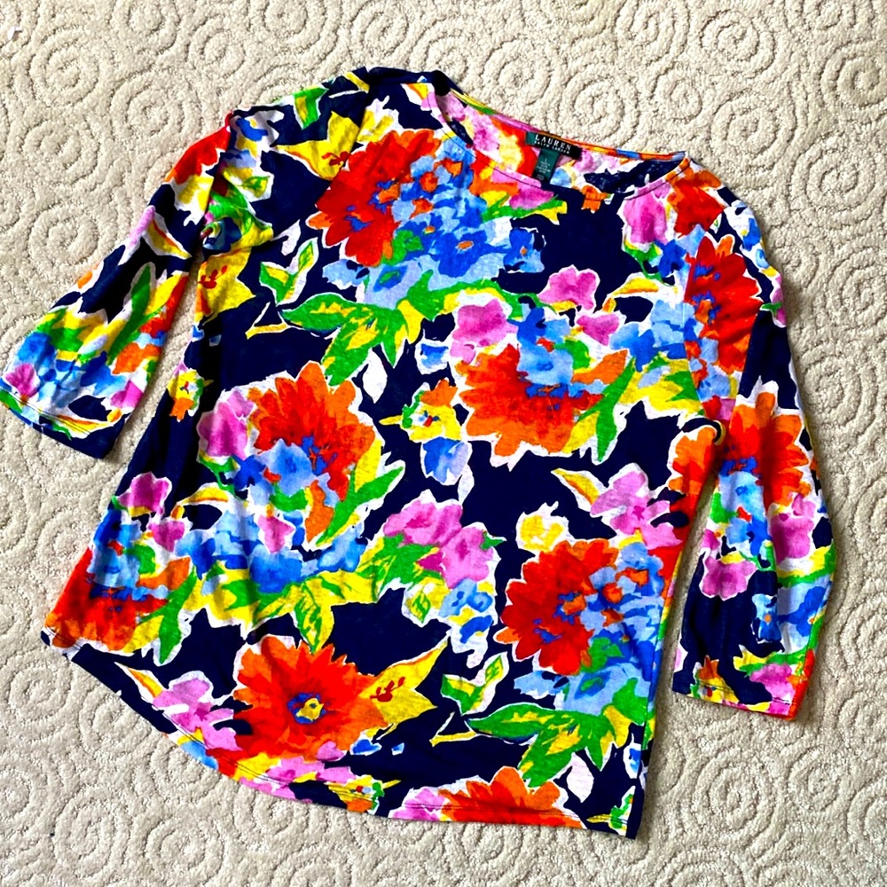 Flowy Floral Linen Knit